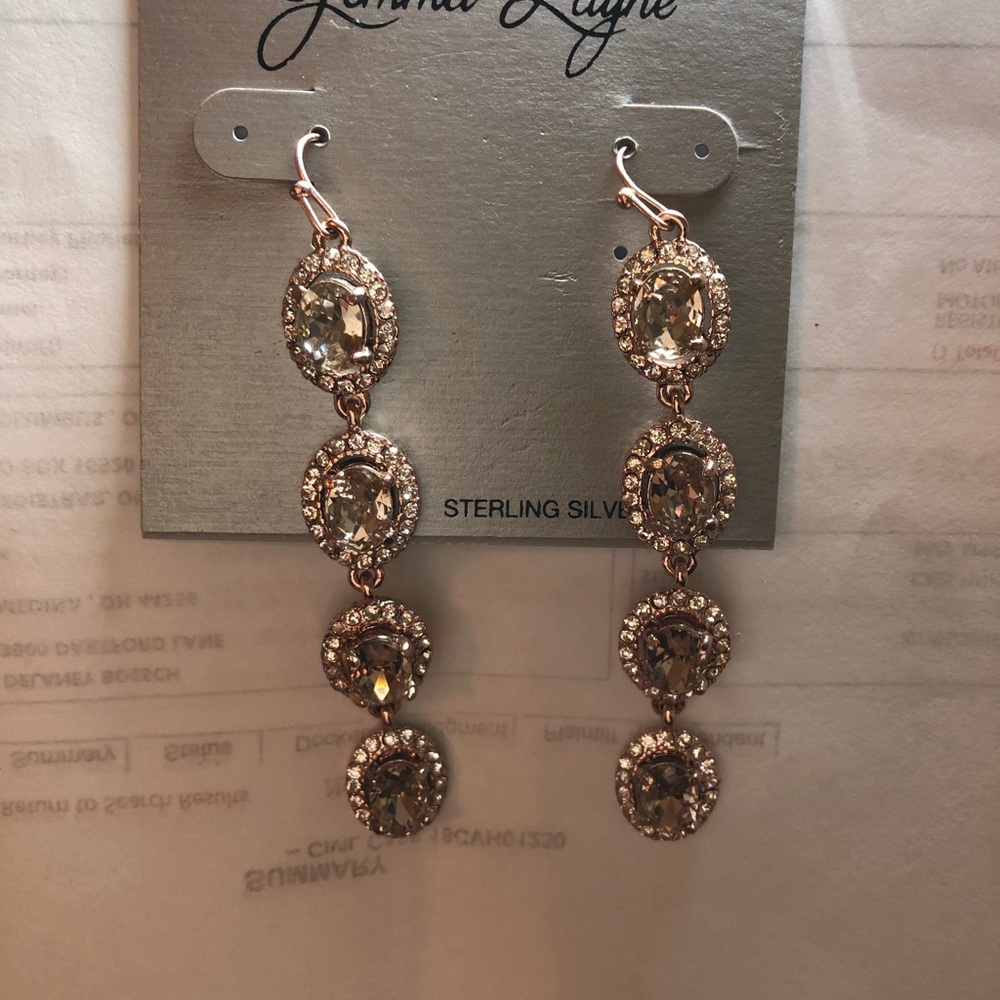 Crystal Earrings in Rose Gold Setting